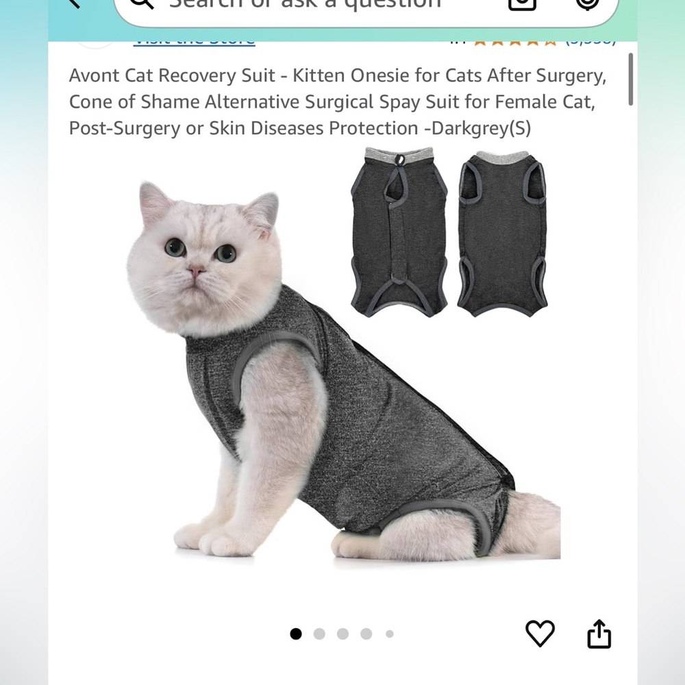 2 CAT Surgery Recovery Suit for Surgical Abdominal Wounds Gray Size Large NEW